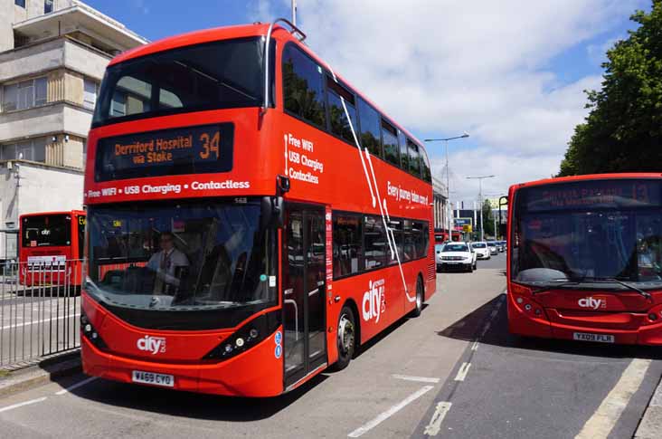 Plymouth Citybus Alexander Dennis Enviro400CITY 568 & Enviro200 160